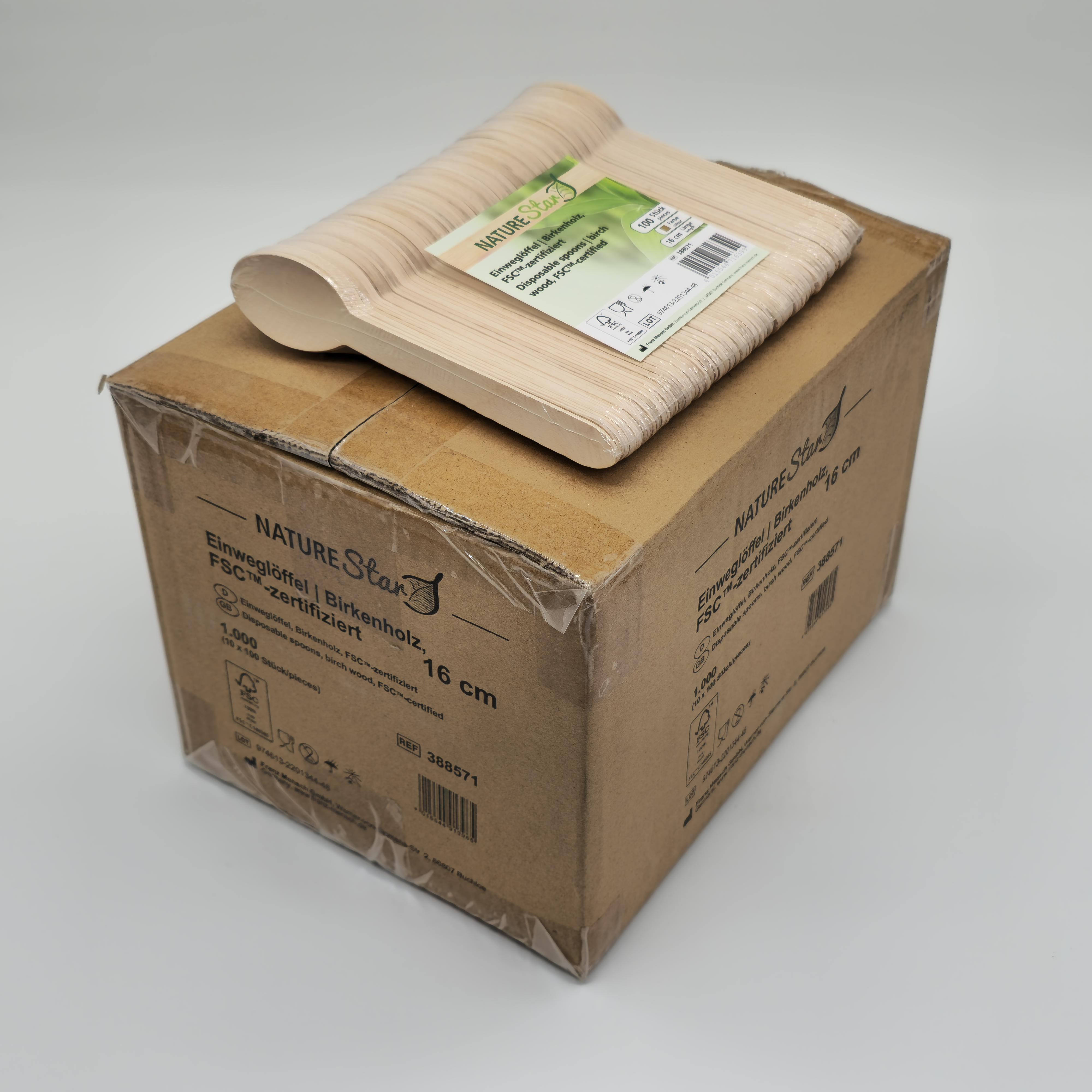 Bio Holzlöffel Einweg – 300 Stück | Nachhaltiges Besteck für Suppen & Desserts