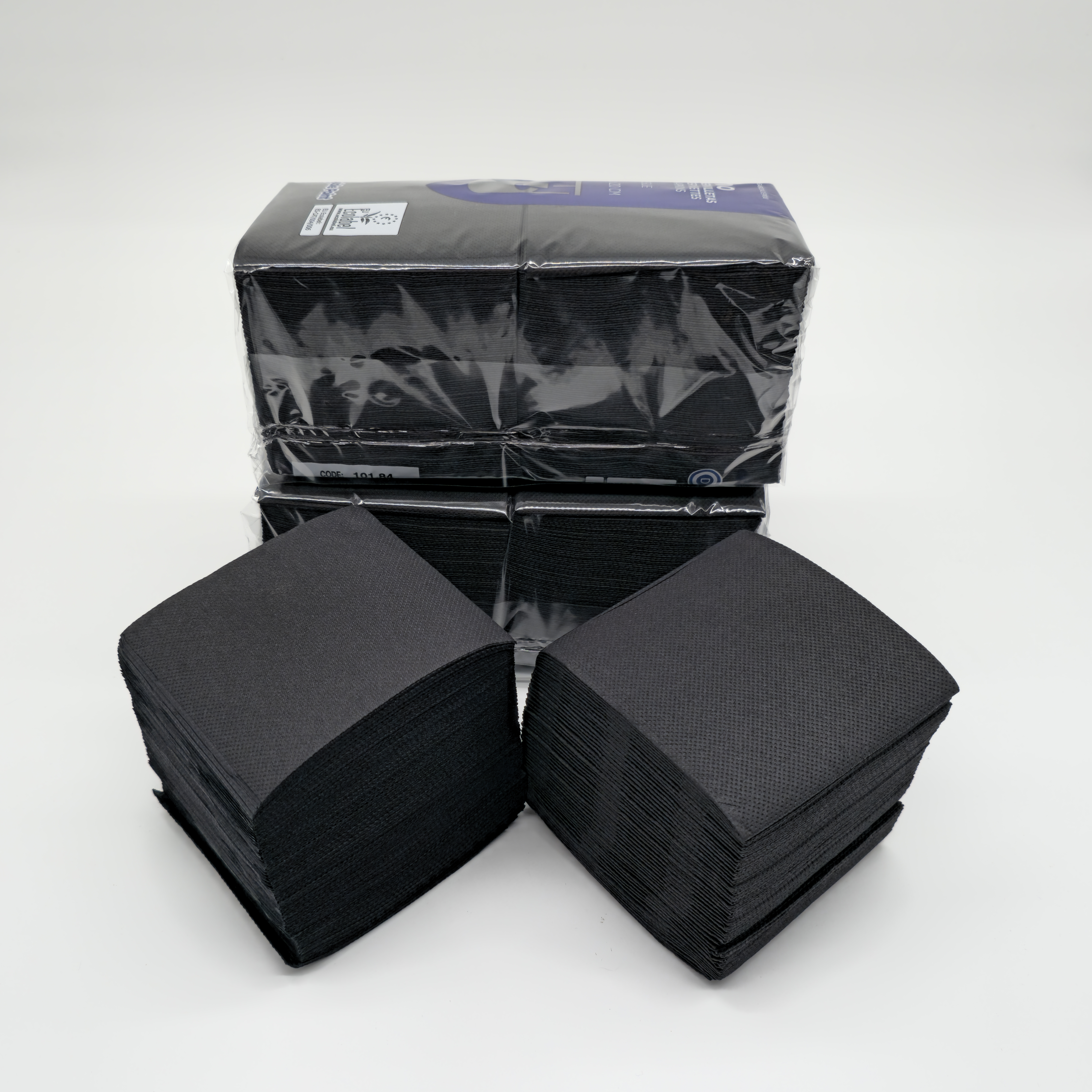 Cocktail-Servietten Schwarz – 1/4-Falz, 700 Stück | Edle Servietten für Bars & Lounges