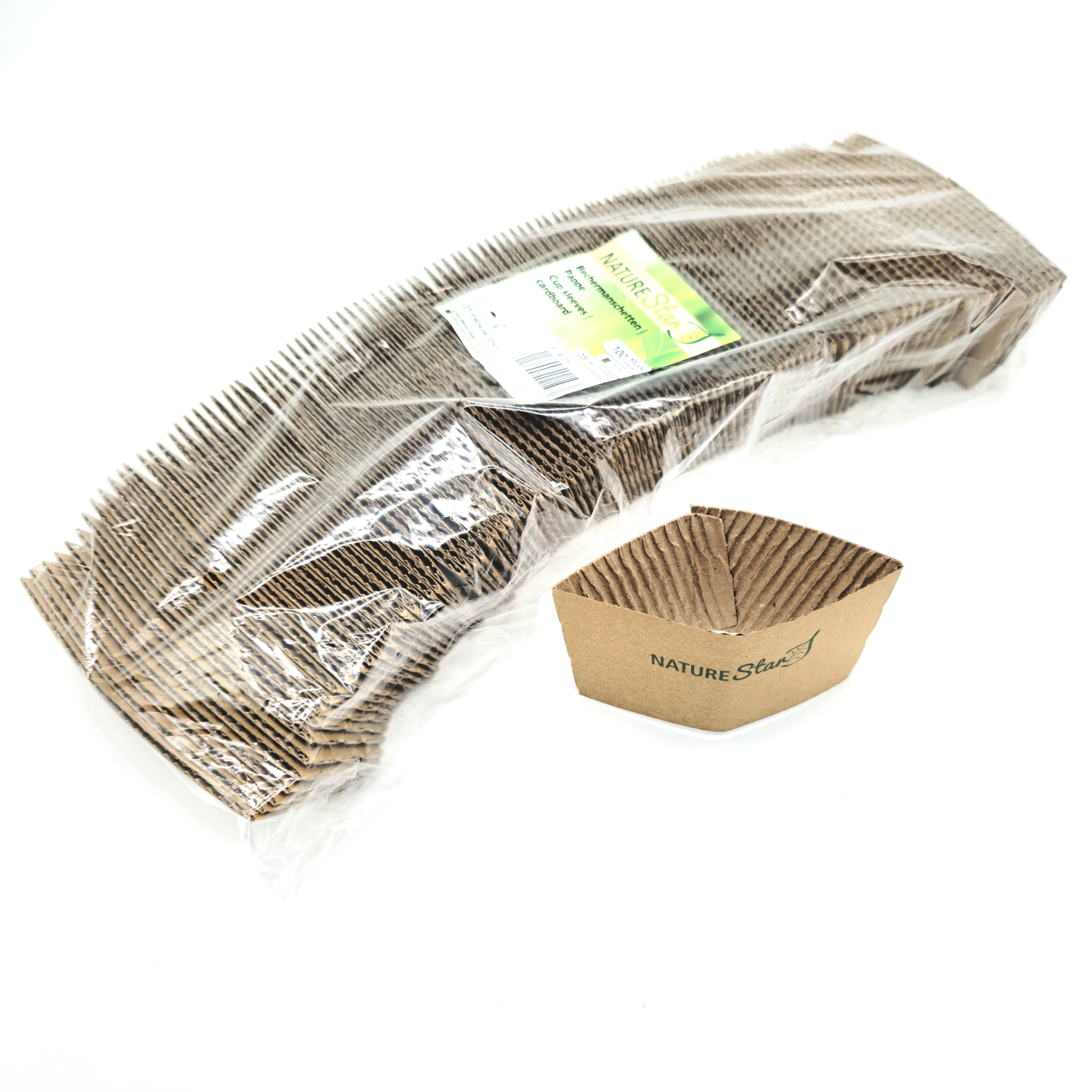 Bechermanschette – Karton, 500 Stück | Hitzeschutz für Coffee-To-Go-Becher