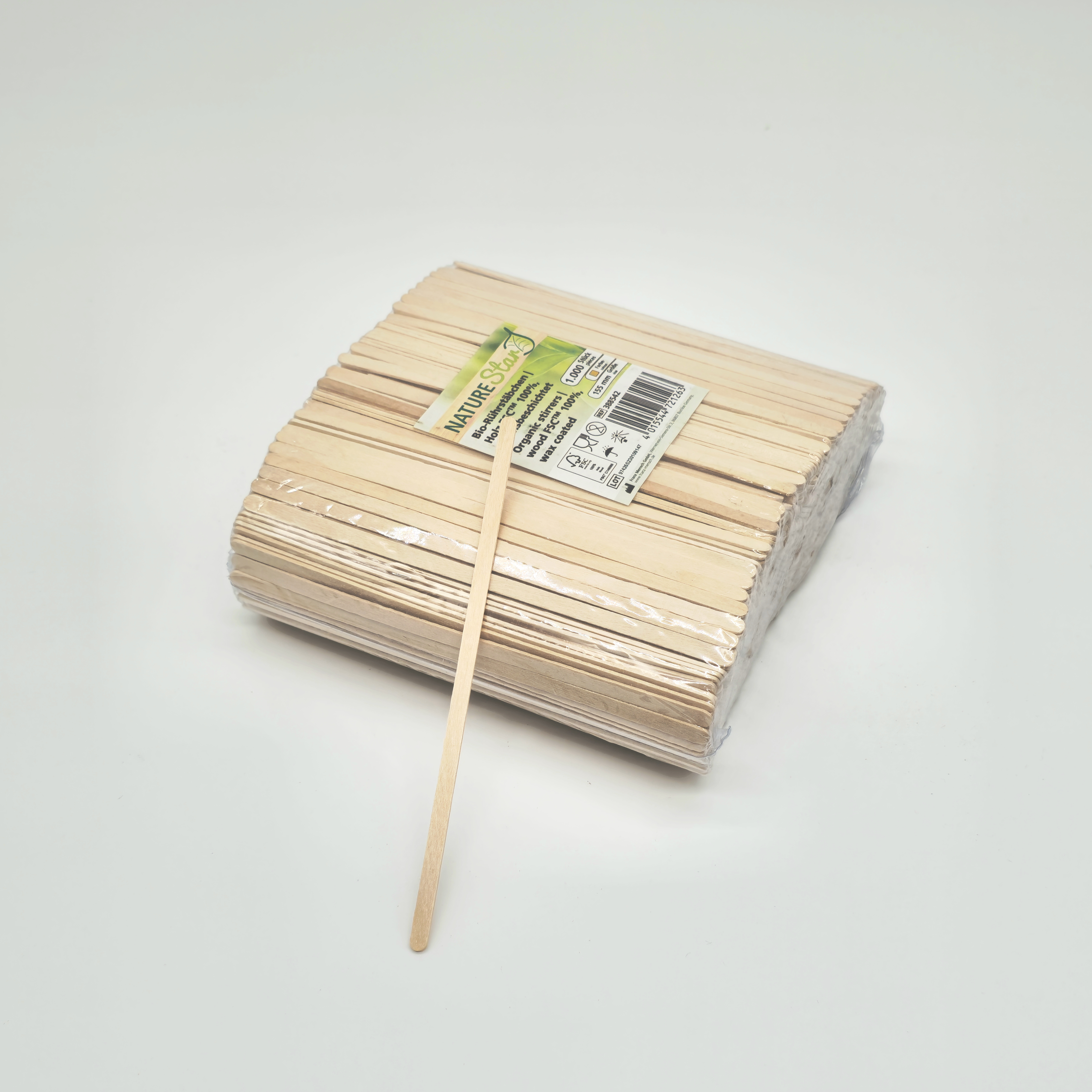 Bio Rührstäbchen Holz – 3000 Stück | Nachhaltige Rührstäbchen für Kaffee & Heißgetränke