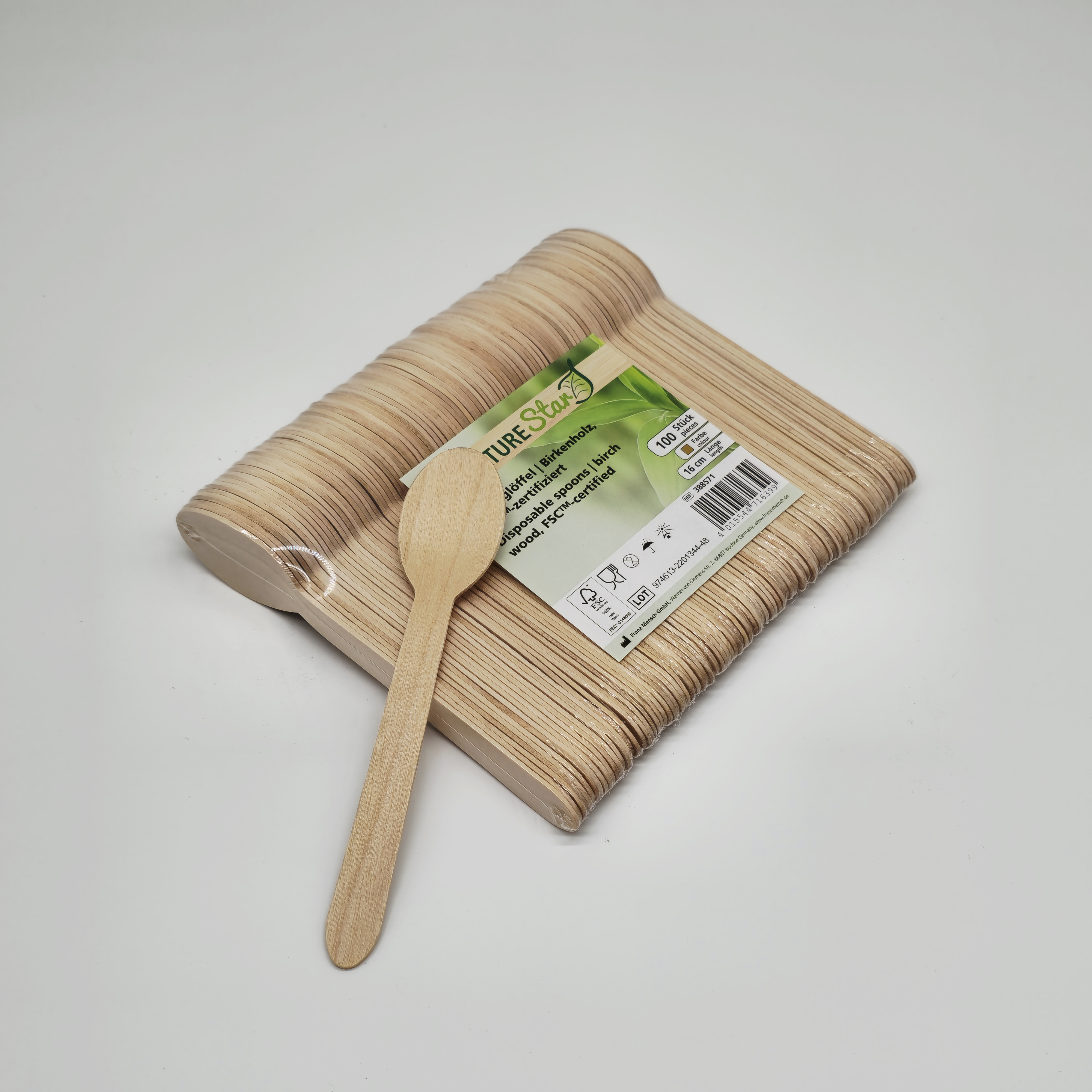 Bio Holzlöffel Einweg – 300 Stück | Nachhaltiges Besteck für Suppen & Desserts