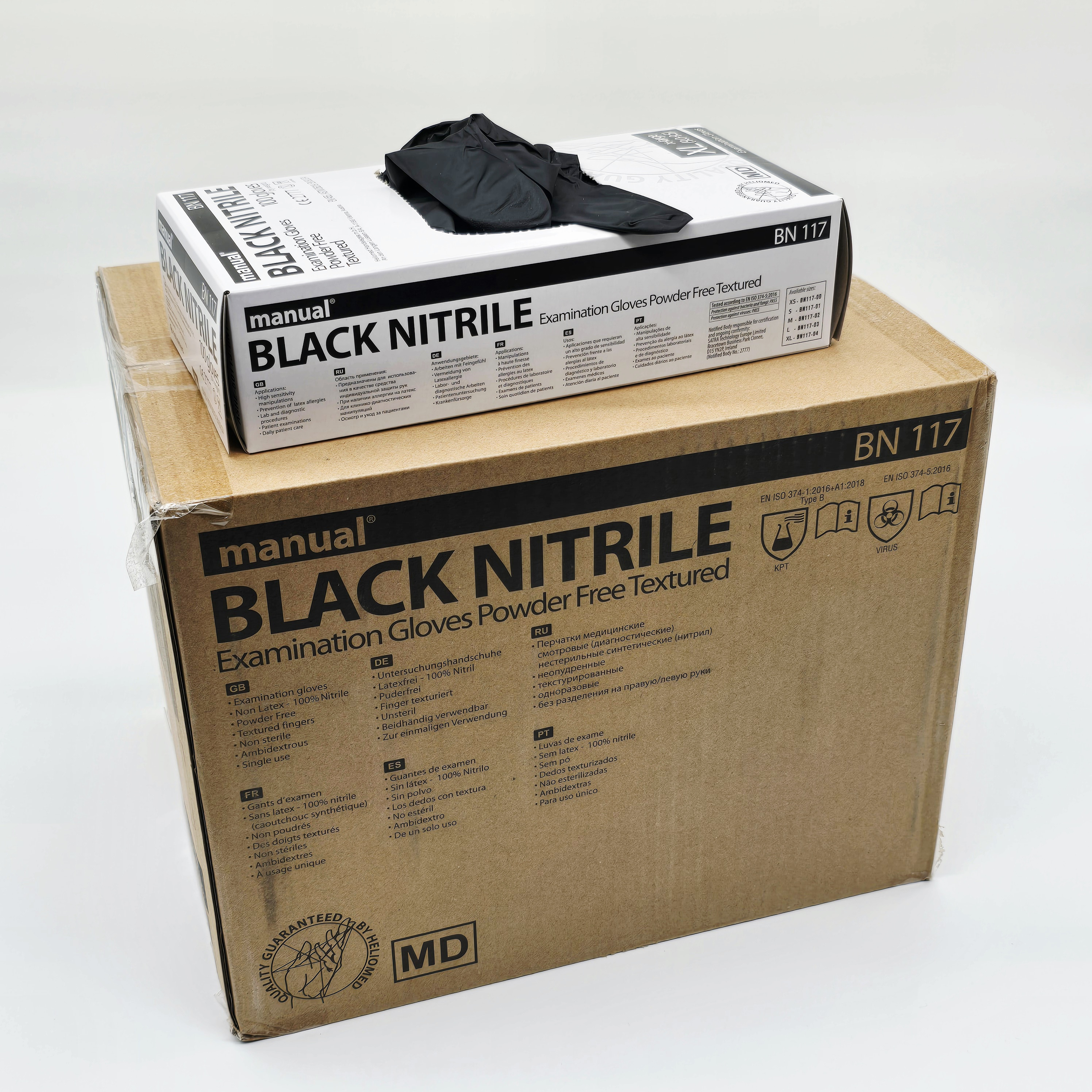 Nitrile Glove Black Manual (S / M / L / XL) – Palettenware 60 Kartons à 1.000 Stück – (20% Rabatt)