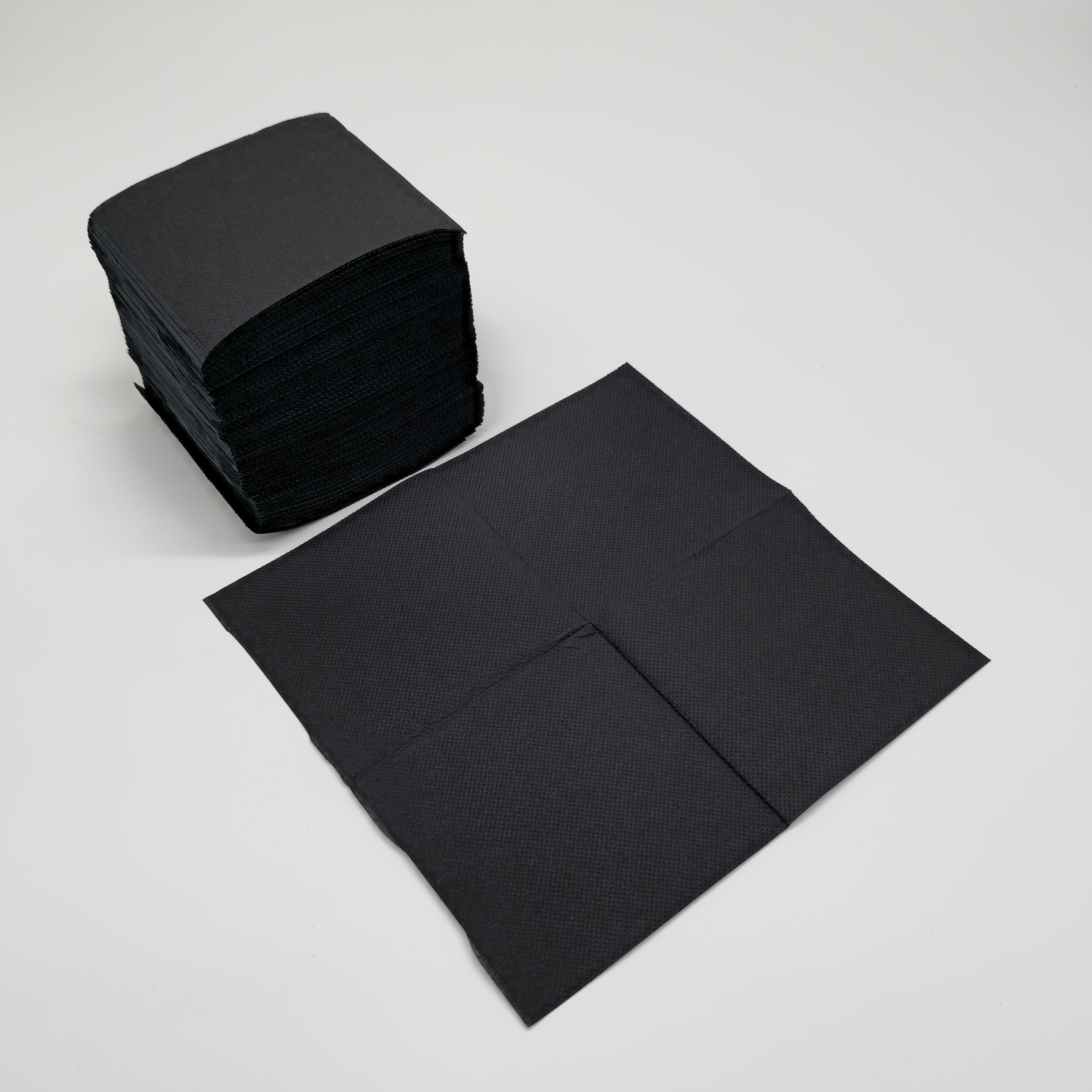 Cocktail-Servietten Schwarz – 1/4-Falz, 700 Stück | Edle Servietten für Bars & Lounges
