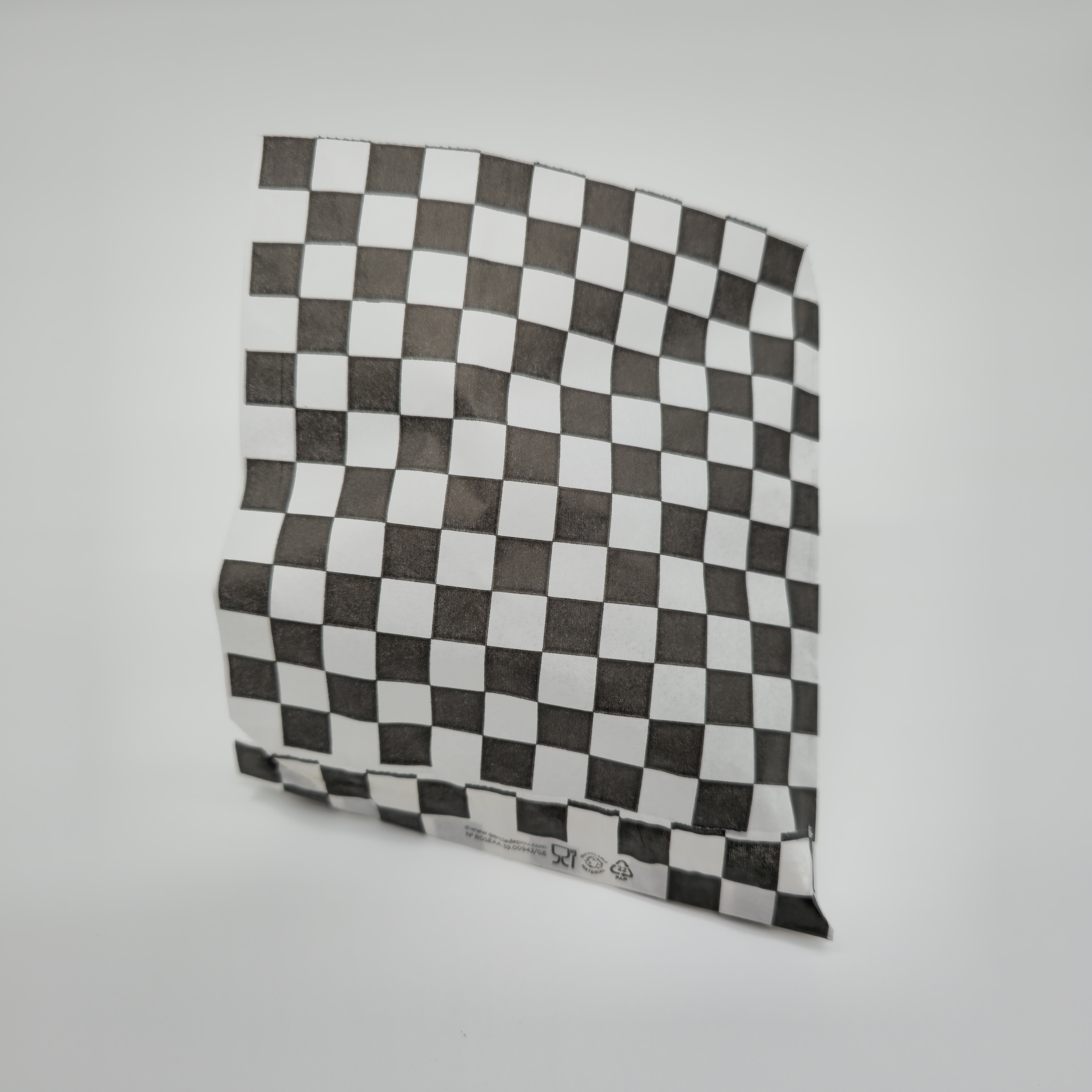 Burgerpapier Schachbrett schwarz/weiß – 1000 Stück | Einwickelpapier für Burger & Snacks