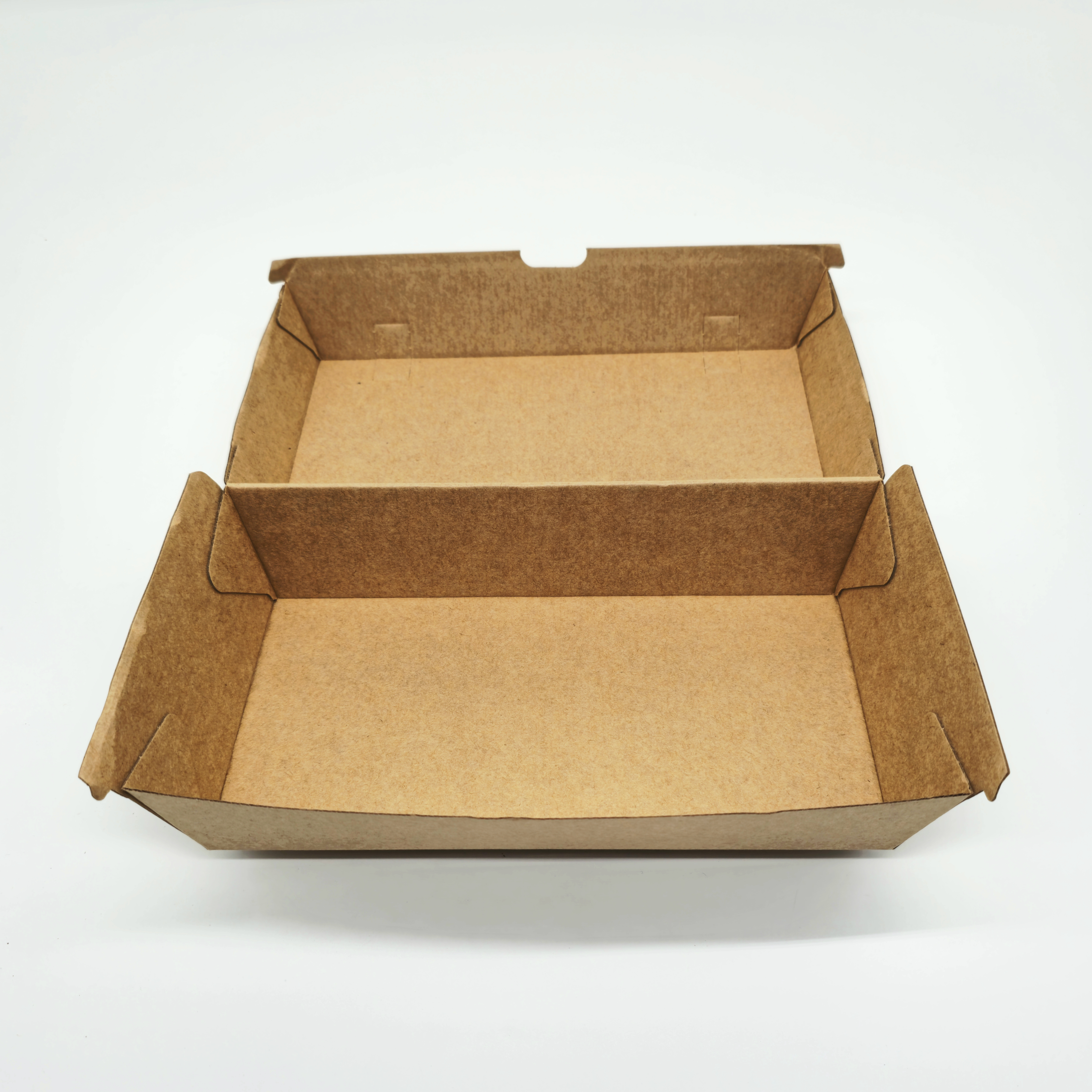 Take-Away Box mit Klappdeckel – Kraftkarton, 50 Stück | Menüboxen für To-Go & Lieferdienst